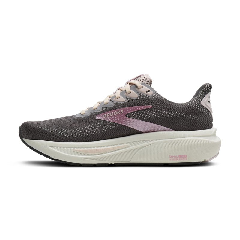 Brooks Women’s Ghost 17 Neutral Running Shoe - Poppy Seed/Pink/Bluewash - 5 Medium