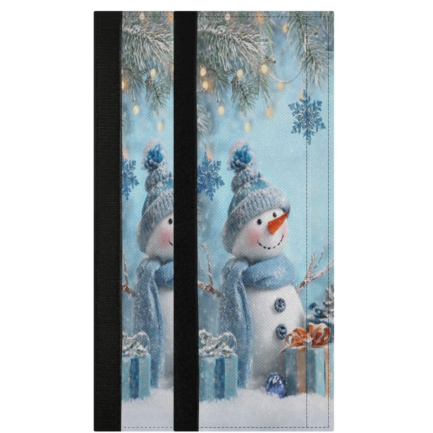 Boccsty Christmas Snowman Refrigerator Door Handle Covers 2 Pcs Winter Xmas Tree Ball Kitchen Appliance Decor Handles Fridge Protector Gloves Ovens Door Cloth for Stove Dishwasher Microwave