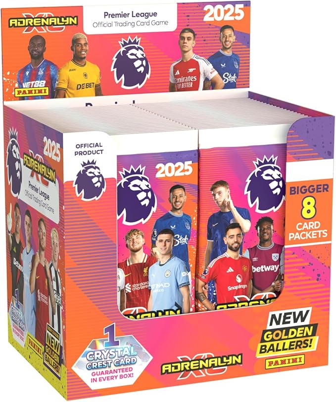 Panini 2024-25 Premier League Adrenalyn XL Trading Cards Box (50 Packs Each)