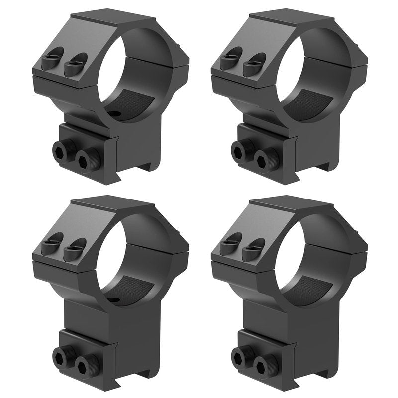 TPO 3/8" Dovetail Scope Rings Hight & Medium Profle 30mm Scope Mount for 11mm Dovetail Rail Airsoft Accessories (High+Meidum) AG30-M114+AG30-H142