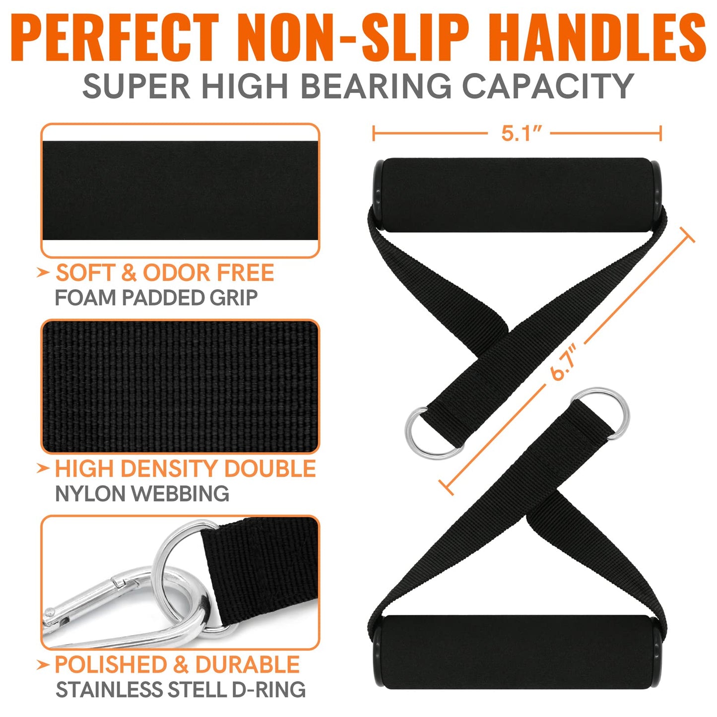 Aihoye Resistance Bands for Working Out, Exercise Bands with Handles, Stretch Bands for Exercise, Workout Bands with Door Anchors for Physical Therapy & Strength Training