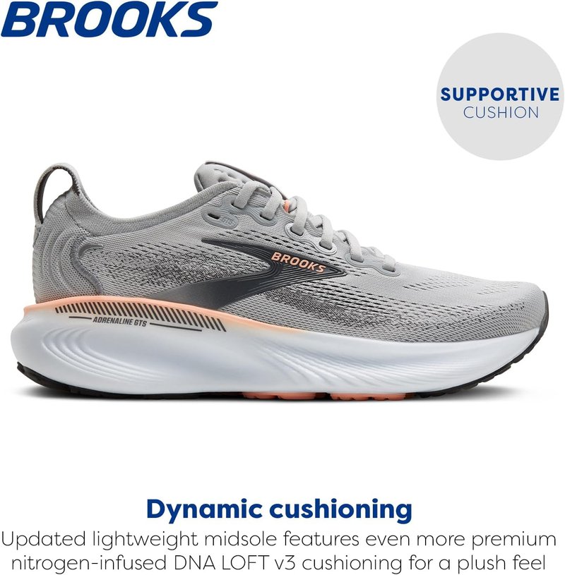 Brooks Women’s Adrenaline GTS 25 - Supportive Running & Walking Shoe for Comfort and Stability