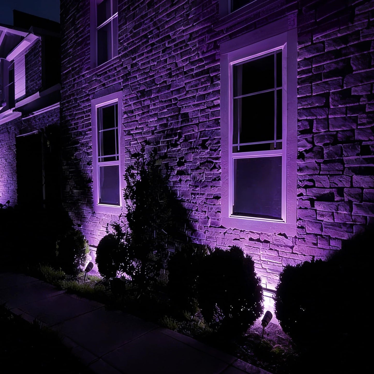 12W LED Black Light Outdoor UV Spotlight, IP65 Waterproof Blacklight Spot Lights, 385-400nm, Plug-in Landscape Lighting with US Plug for Glow Party Body Paint Fluorescent Poster Neon Decor (2 Pack)