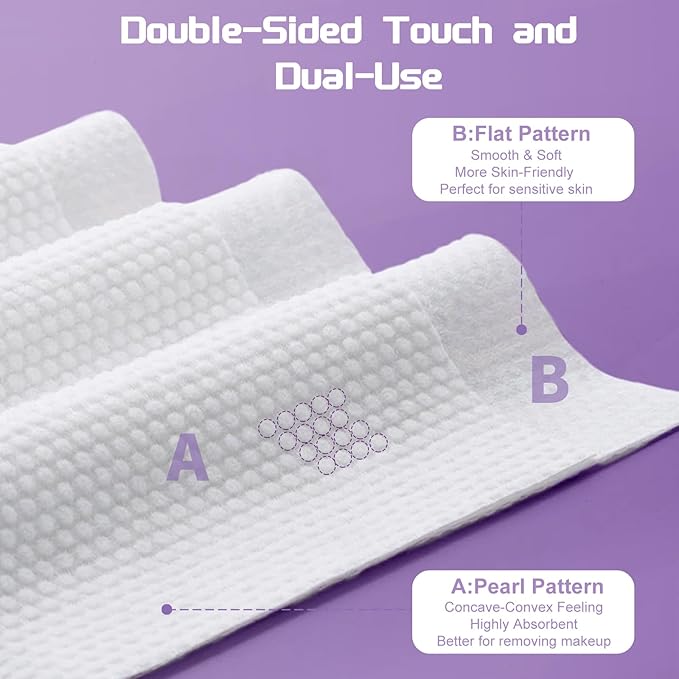 Disposable Face Towel 200 Count, Soft Cotton Face Towels, Dry Wipes Facial