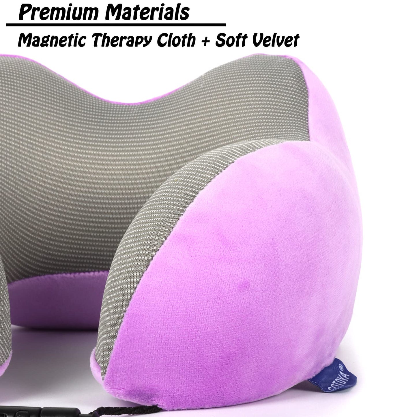 Travel Pillow,Travel Neck Pillows for Sleeping,100% Pure Memory Foam Soft Comfort & Support Pillow for Airplane/Car/Office&Home Rest Use-Pink
