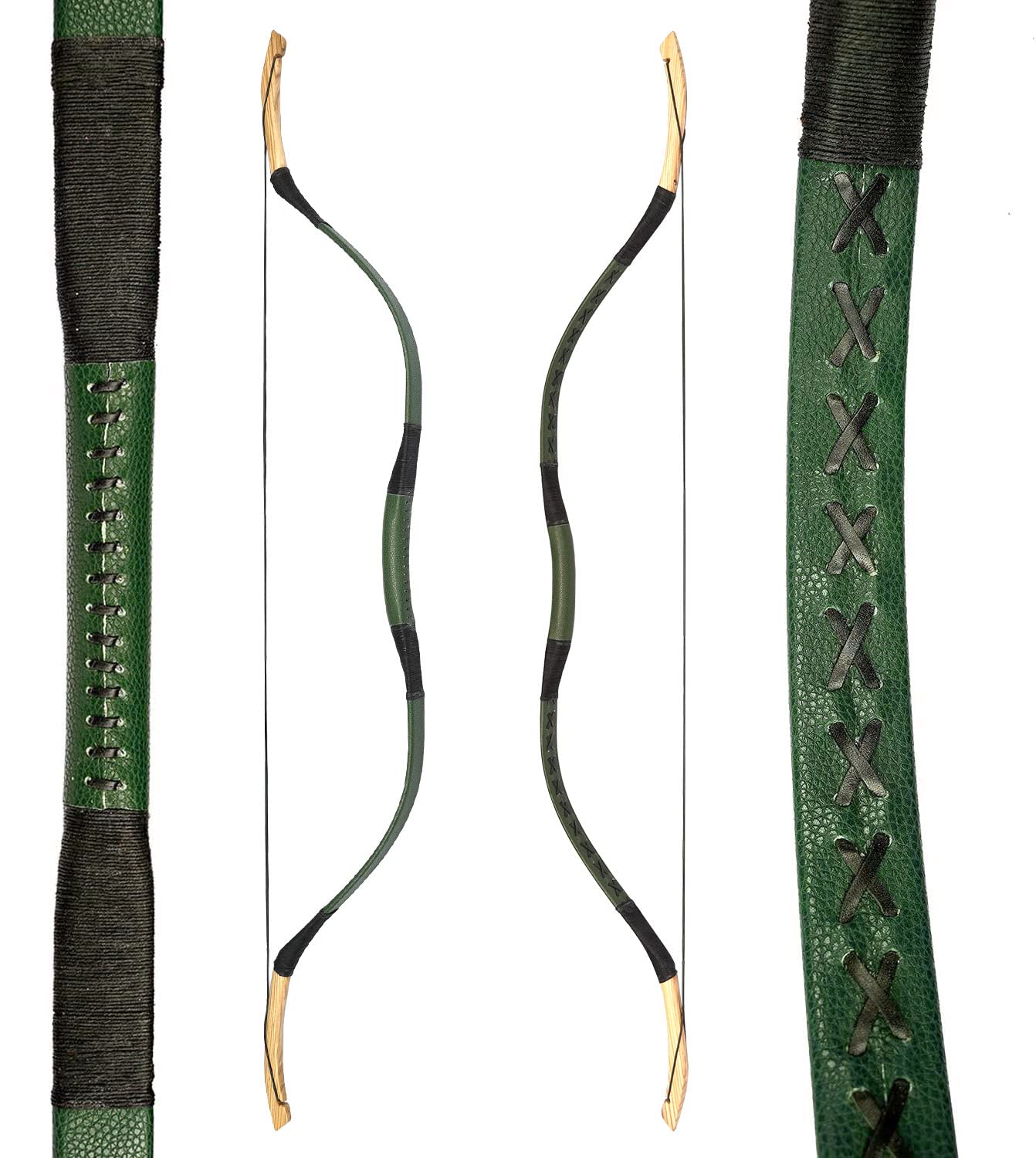 AF Archery 53" Fiberglass Recurve Bow Traditional Horse Bow (40LBS)