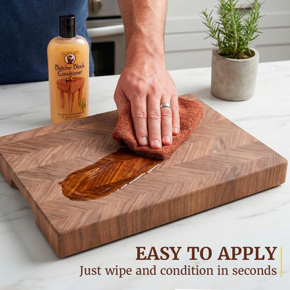 Howard Products Butcher Block Conditioner and Food Grade Mineral Oil for Wood Cutting Boards, 12 Fl Oz - Enhanced Wood Care