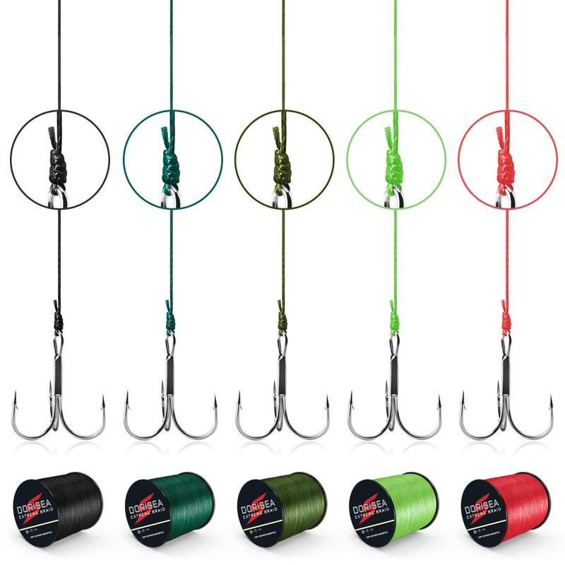 Dorisea Extreme Braid 100% Pe Black Braided Fishing Line 109Yards-2187Yards 6-550Lb Test Fishing Wire Fishing String Incredible Superline Zero Stretch (1000m/1093Yards 10lb/0.14mm)