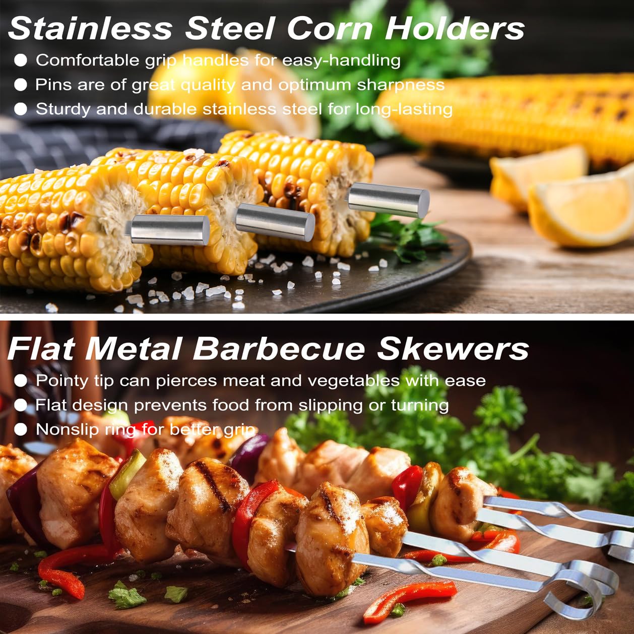 POLIGO 29 PCS BBQ Grill Accessories Stainless Steel BBQ Tools Grilling Tools Set with Storage Bag for Fathers Day Dads Birthday Presents - Camping Grill Utensils Set Ideal Grilling Gift for Men Silver