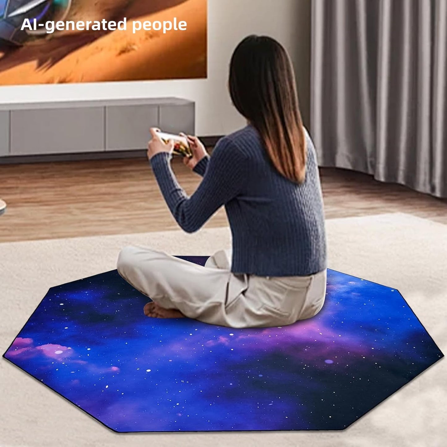 USTIDE Large Gaming Chair Mat for Carpet and Hardwood Floor - Office, Gaming Room Computer Chair Mat