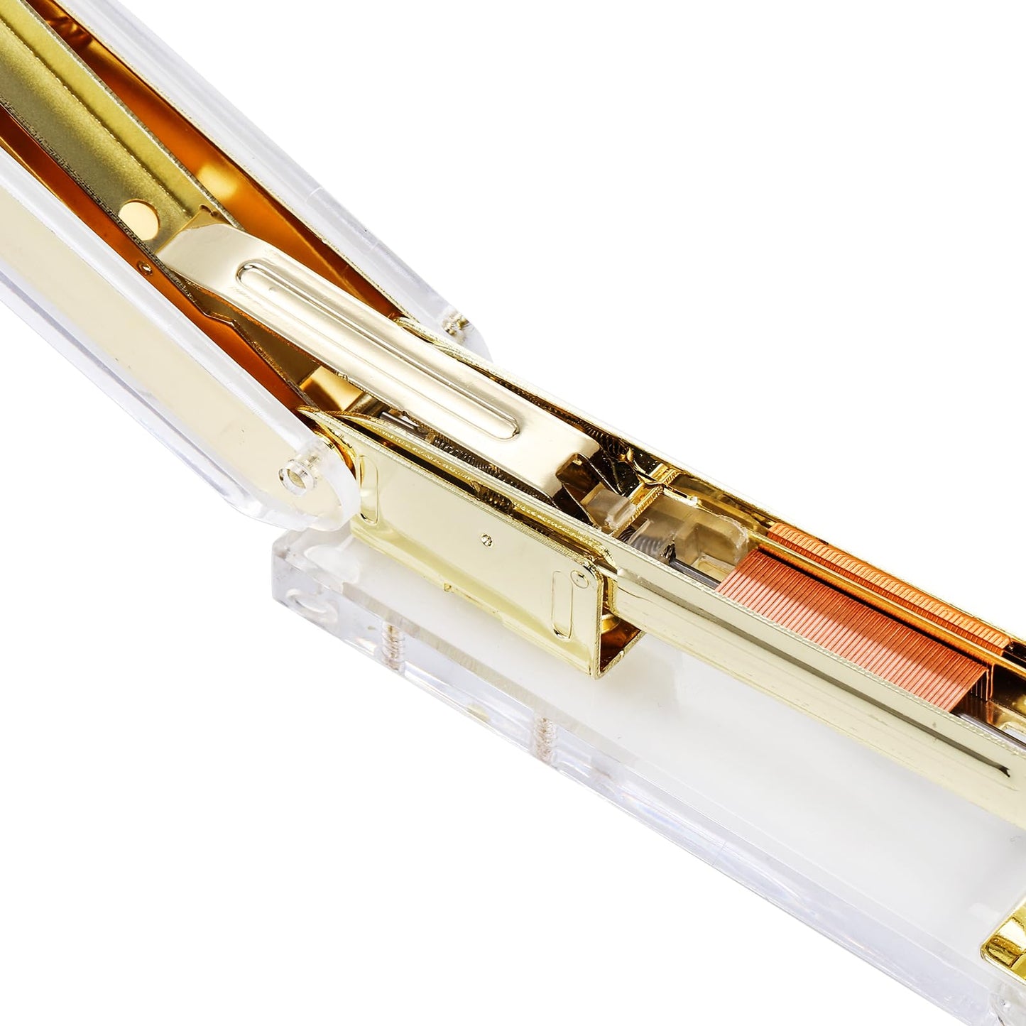 Hiceeden Acrylic Gold Stapler and Tape Dispenser Set, Desk Accessories Office Supplies Includes Tape, Staple Remover and 1000pcs 24/6 Staples, Modern Cute Stapler Set for Desk
