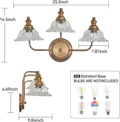 3 Light Vanity Light Vintage Bathroom Vanity Light Fixtures