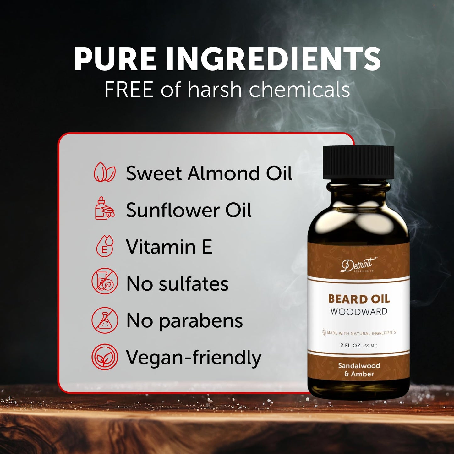 Detroit Grooming Beard Oil | Hydrating & Nourishing Formula with Vitamin E • Corktown Scent (1 oz)