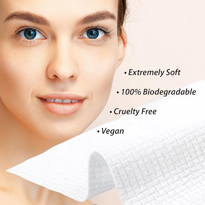 Disposable Face Towels, Biodegradable Facial Towels Clean Face Towels XL