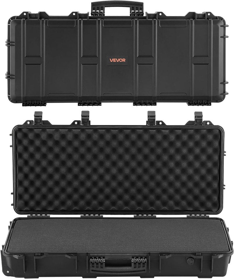 VEVOR Rifle Hard Case - Waterproof & Crushproof with 4 Layers of Foam | Lockable, Wheeled Design for Rifles/Shotguns