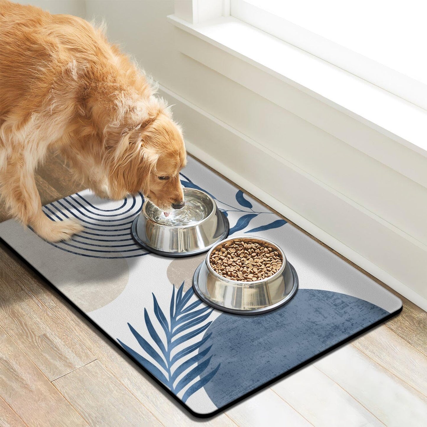 Dog Food Mats for Floors, Absorbent Dog Bowl Mat for Food and Water Dispenser, Quick Dry Cat Food Mat Pet Supplies
