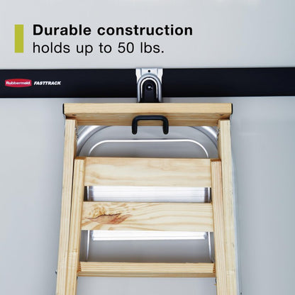 Rubbermaid FastTrack Ladder Hook Garage Wall/Ladder Hanger Wall Mount and Heavy Duty Organization for Home/Garage/Wall/Shed