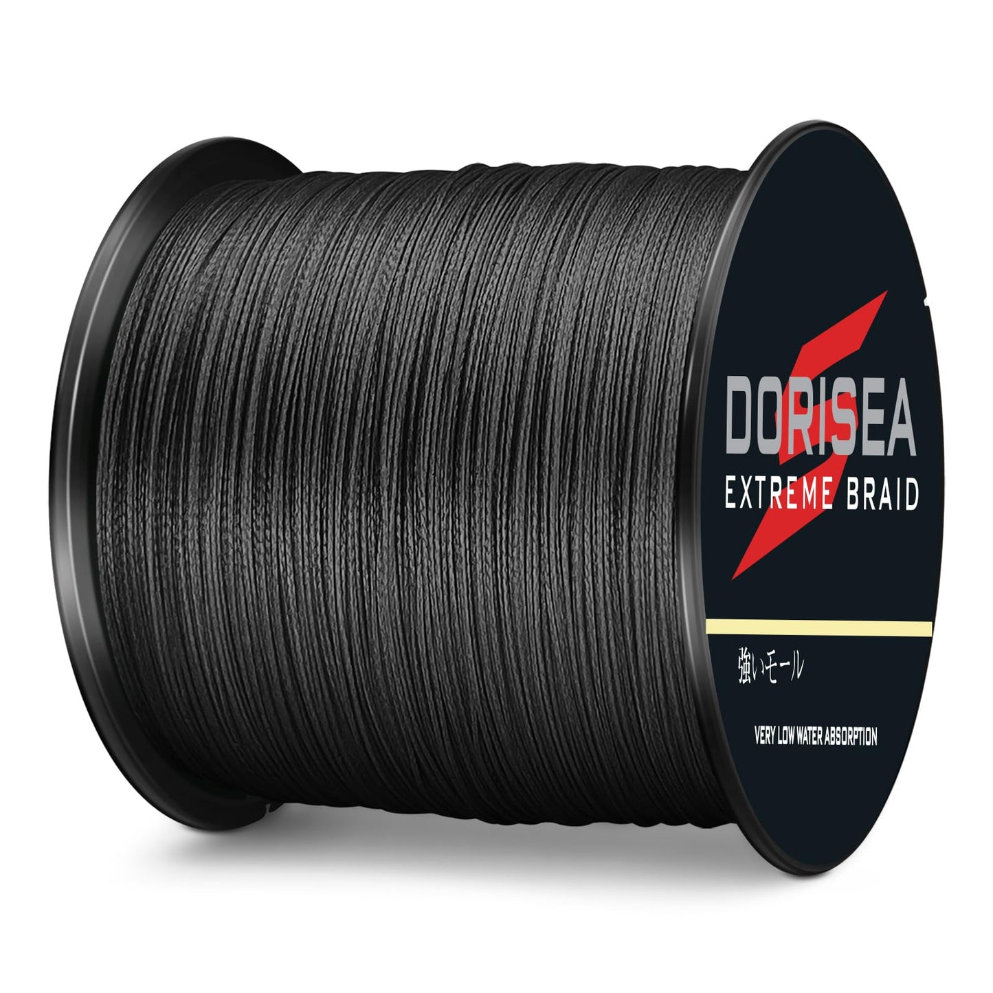 Dorisea Extreme Braid 100% Pe Black Braided Fishing Line 109Yards-2187Yards 6-550Lb Test Fishing Wire Fishing String Incredible Superline Zero Stretch (1000m/1093Yards 90lb/0.50mm)