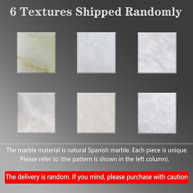 2 Pack 2 Light Square 18.86" Alabaster Marble Bathroom Wall Sconce Modern Concise Style Wall Light Fixture,Dark Gray Finish for Bedroom Hallway Bedside