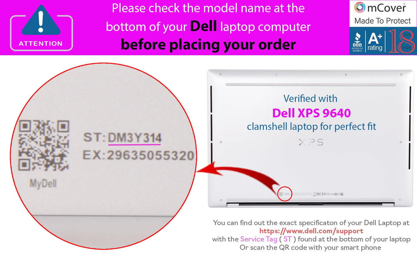 mCover Case ONLY Compatible for 2024 or Later 16.3" Dell 16 Premium DA16250 and XPS 16 9640 Series non-2-in-1 Traditional Windows Notebook Computers (NOT Fitting Any Other Dell Models) - Pink