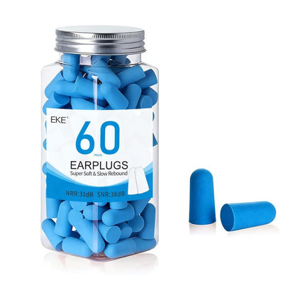 38dB High SNR Noise Cancelling Soft Foam Earplugs, 60 Pairs Yellow Comfort Ear Plugs for Sleeping, Snoring, Shooting, Work & Loud Sound Reduction