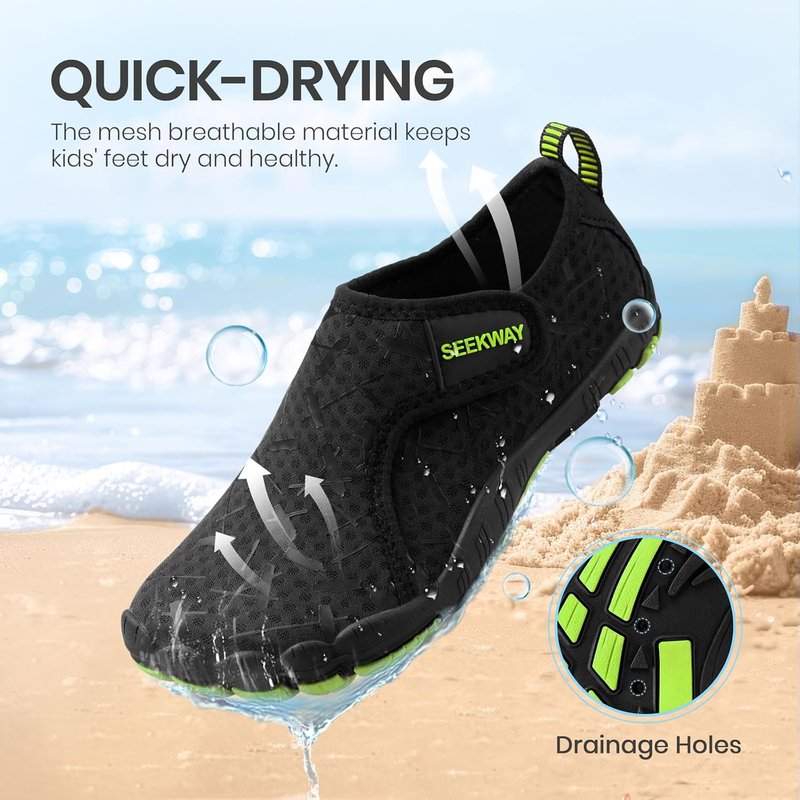 Kids' Barefoot Water Shoes - Quick-Dry, Non-Slip Sand Shoes for Hiking, Swimming, Beach & Pool | Wide Toe Box, Toddler Sizes