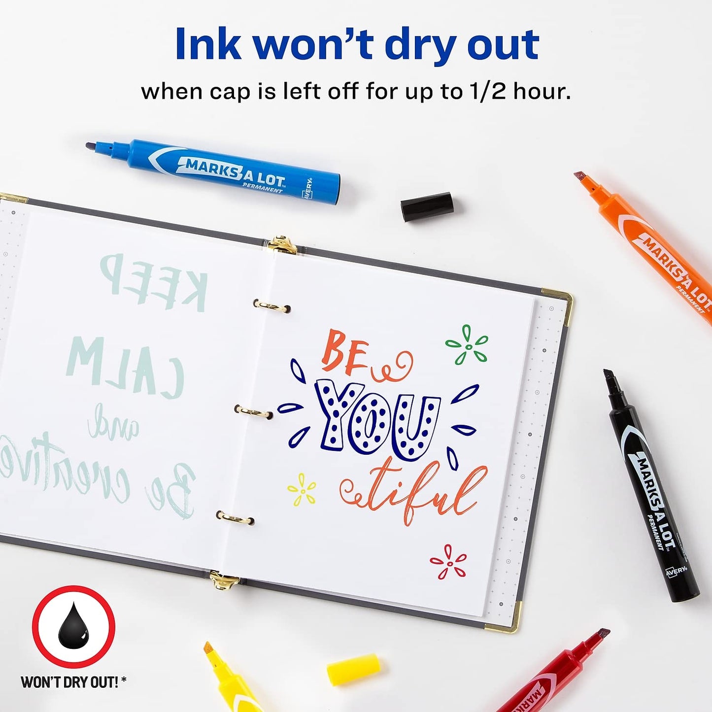 AVE24800 - Avery Marks-A-Lot EverBold Flipchart Markers