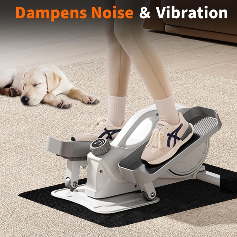 Double-Sided Non-Slip Workout Mat - 23.6" x 17" for Elliptical & Pedal Exercisers | Stability & Floor Protection