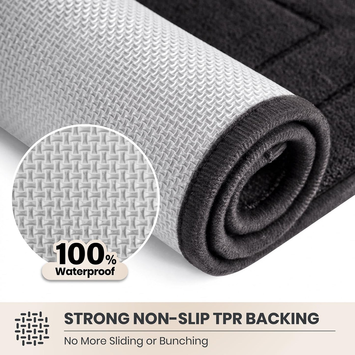 PURRUGS Dirt Trapping Door Mat 20" x 31.5", Non-Slip/Skid Machine Washable Entryway Rug, Dog Doormat, Super Absorbent Welcome Mat for Muddy Wet Shoes and Paws, Charcoal