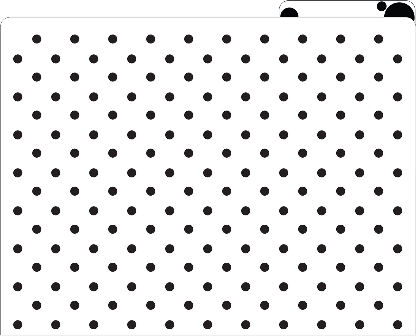 Barker Creek File Folders - Set of 24 Black & White Dot Letter Size Folders, 14pt Stock, Multi-Design Set, 1/3 Cut Tabs, Reversible, Home, School and Office Supplies (4378)