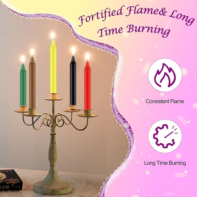 Tobeape 24 Pack Assorted Color Spell Chime Candles, 4 Inch Mini Taper Candles Christmas Candles for Rituals/Birthday Party/Prayer/Meditation/Witchcraft/Wiccan Altar/Magic Tools