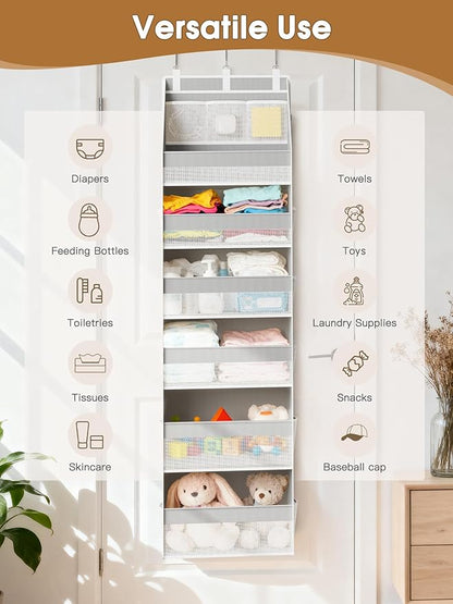 Criusia Over The Door Organizer, Heavy-Duty 6-Shelf Hanging Storage