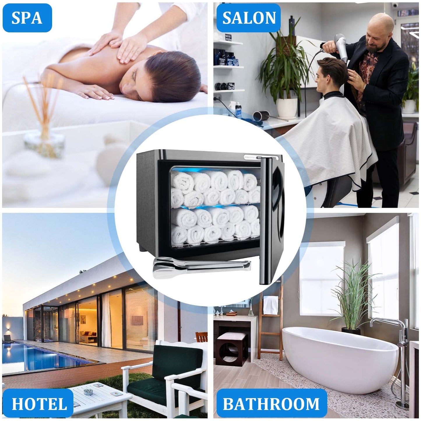 Small Hot Towel Warmer for Spa Home Salon Esthetician 2-in-1 5L Mini Personal Hot Towel Cabinet Towel Warmers Spa, Fast Heating Towel Heater Towel Steamer for Facials…