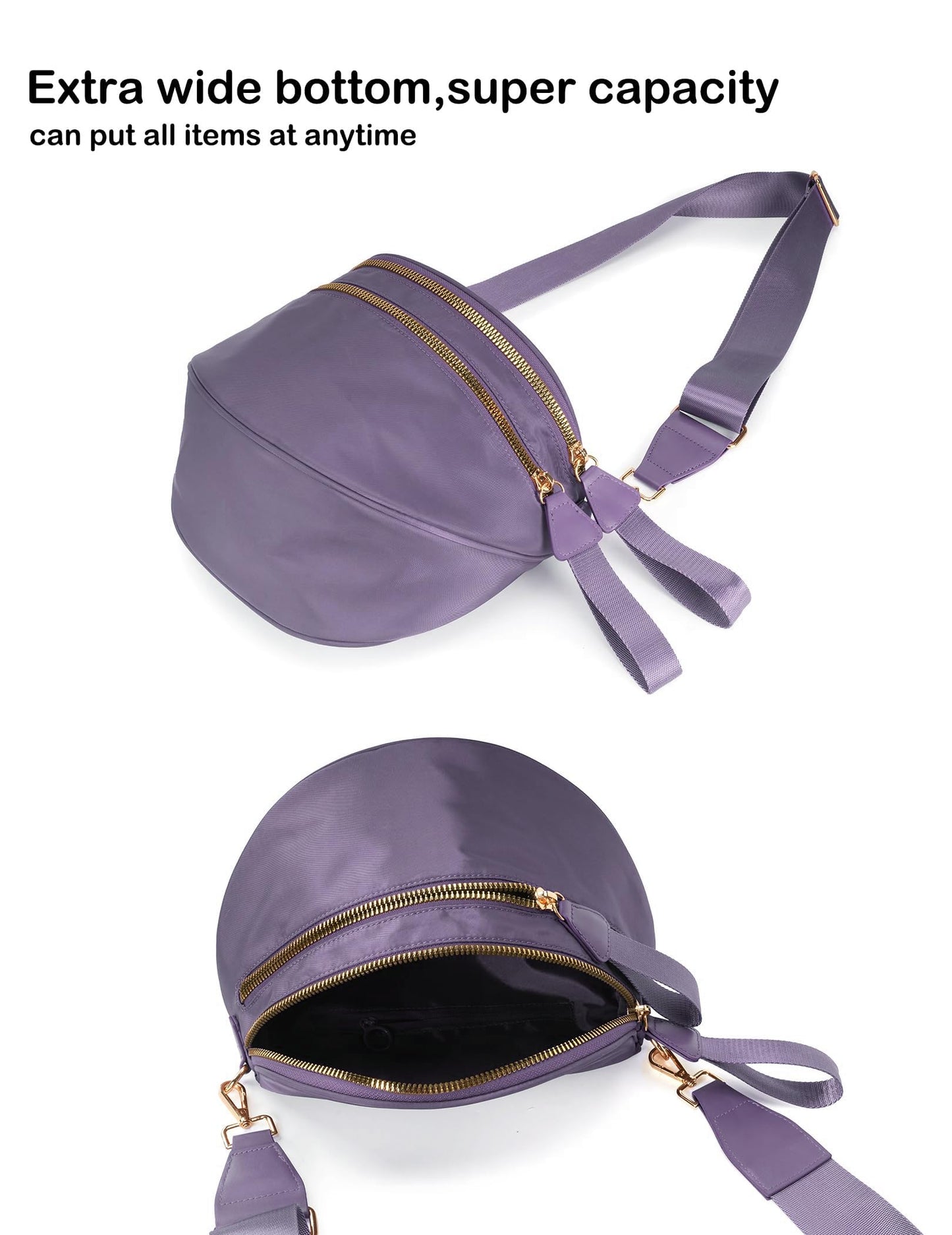Spacious Nylon Crossbody Bag Bum Bag Handbags Wallets Purses Trendy Shoulder Bag for Women