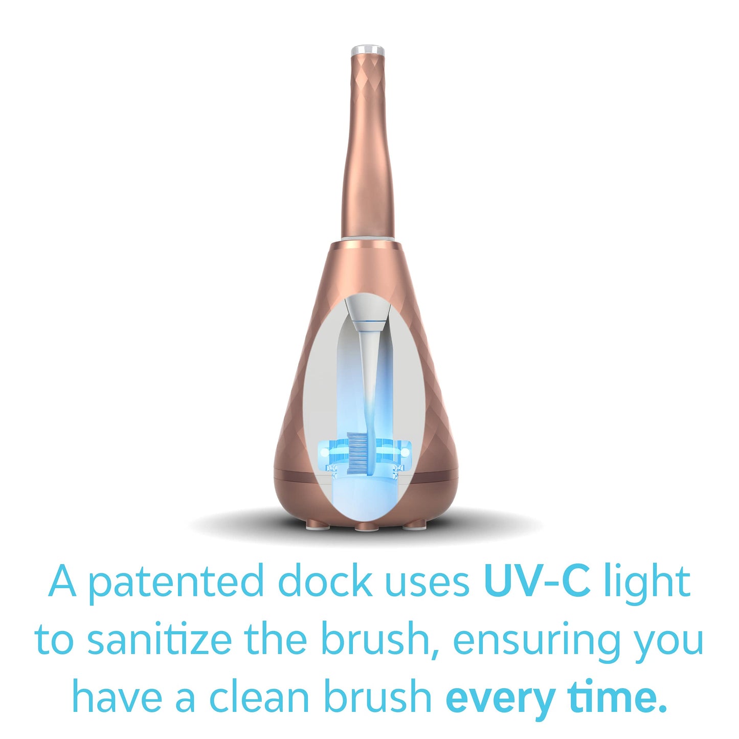 Tao Clean UV Sanitizing Sonic Toothbrush and Cleaning Station, Electric Toothbrush, Dual Speed Setting, White