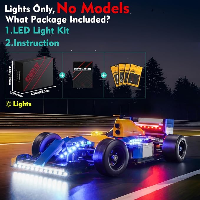 Light kit Compatible with Lego 10353 Williams Racing FW14B mit Nigel Mansell - No Model Only Light LED Lighting Accessories Compatible with Lego 10353 Set (Standard Version)