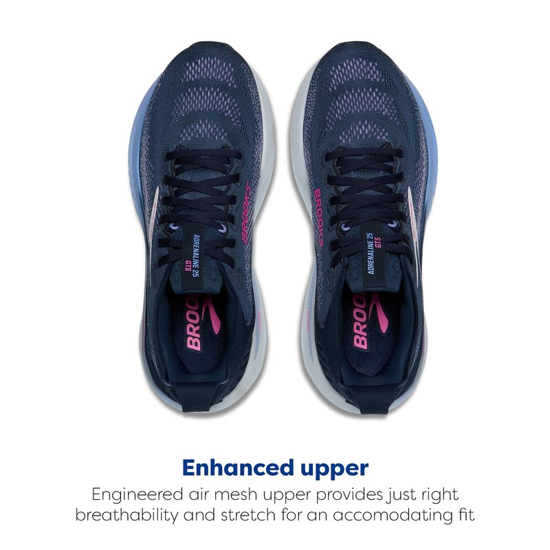 Brooks Women’s Adrenaline GTS 25 Supportive Running & Walking Shoe - Spellbound/Blazing Bell/Pink - 10 Medium