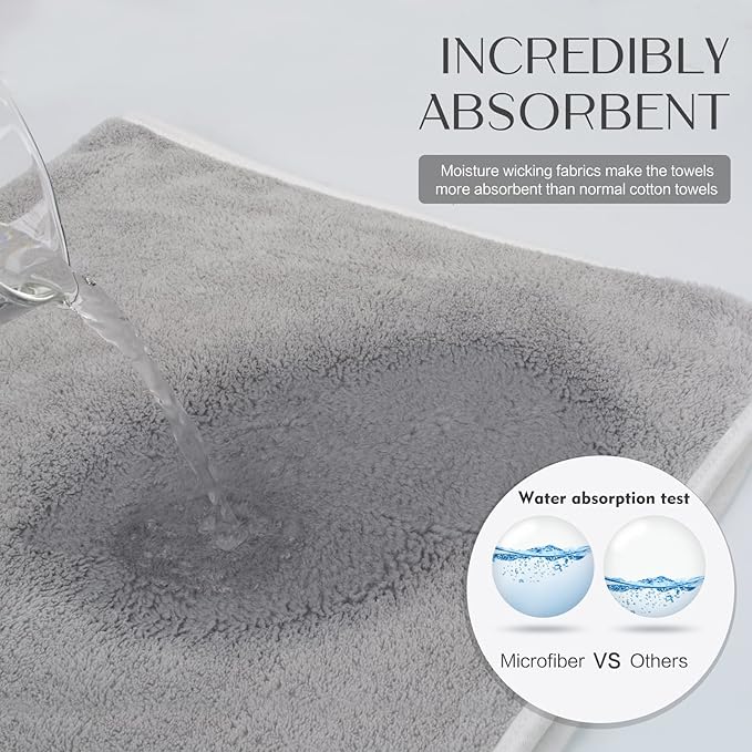 KinHwa Bathroom Hand Towels Absorbent Gym Towels Luxury Soft Face Towel
