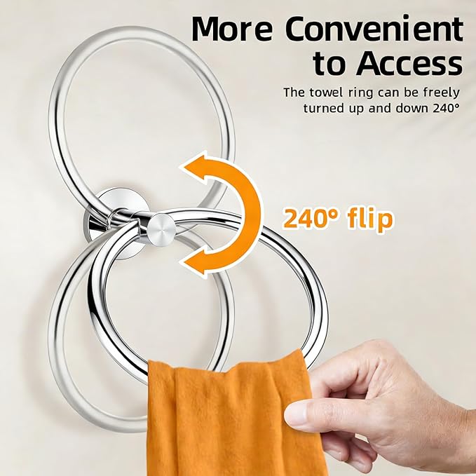 Towel Ring 2Pack, SUS304 Stainless Steel Hand Towel Holder