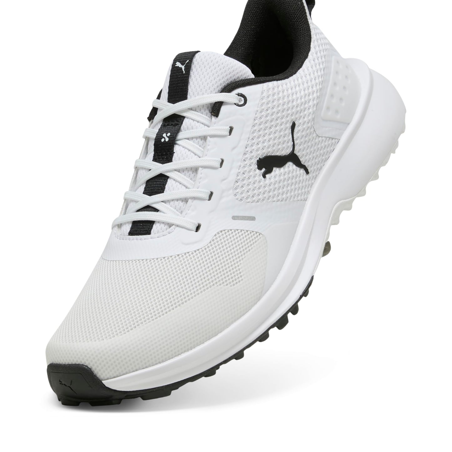 Puma Golf Men's Fusion Grip 6 Golf Shoe, Puma White-Puma Black, 10.5