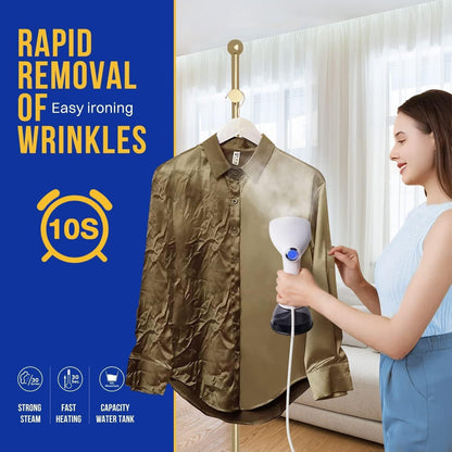 Rolipo Steamer for Clothes 1350W, Portable Handheld Clothes Steamer for Home & Travel, Upgraded 400ML Tank, Fast Heat-Up Wrinkle Remover with Leak-Proof Design