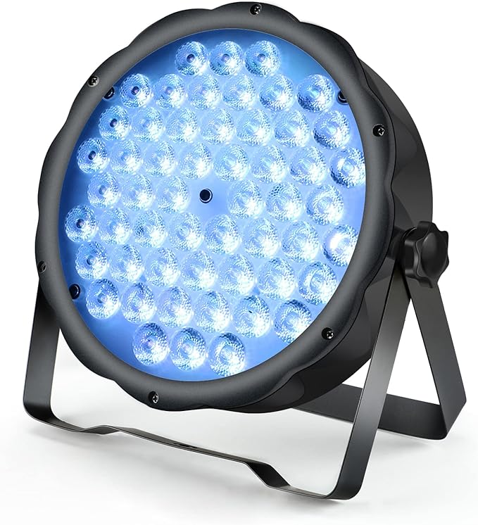 BETOPPER LED Par Lights 54 x 1.5W, RGB Stage Lights DMX DJ Lighting Sound Activated with Stand, Strobe Light & Wash Par Lighting DMX for Parties, Church, Wedding, Bars