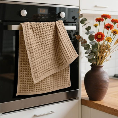 Jacquotha Waffle Bathroom Hand Towels 5-Piece – Cotton, Lightweight, Lint Free