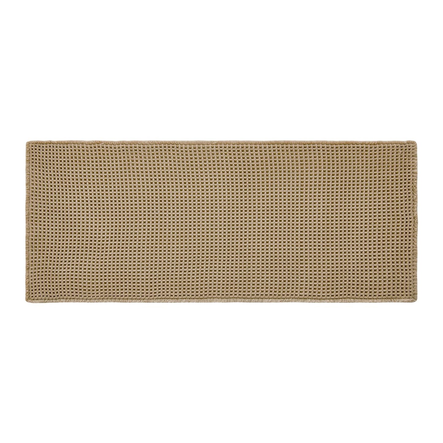 TYUU Waffle Runner Rug Bathroom, Long Boho Bathroom Rugs Non Slip Washable Super Absorbent Quick Dry Farmhouse Bath Decor, 60"x24" / 5'x2' Khaki