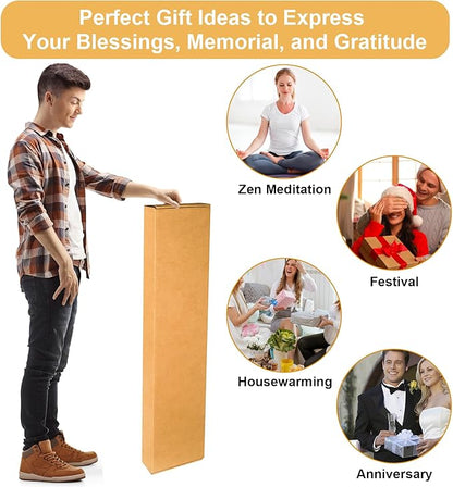 66" Large Wind Chimes for Outside Deep Tone with 6 Heavy ⌀ 1.2" Tubes - Soothing Windchimes Outdoors for Garden Patio Hanging Decor, Memorial Sympathy Gifts for Loss of Loved One (Black, 66")