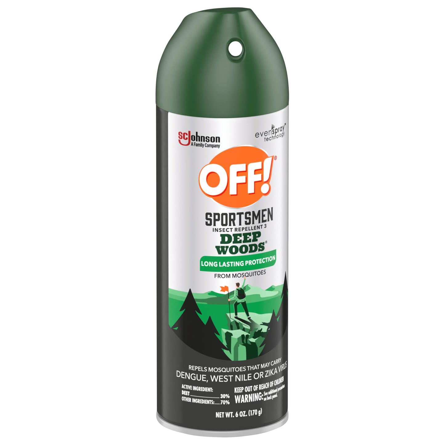 OFF! Deep Woods Sportsmen Insect Repellent Spray for Hunting Camping and Fishing 6 Ounce (Pack of 2)