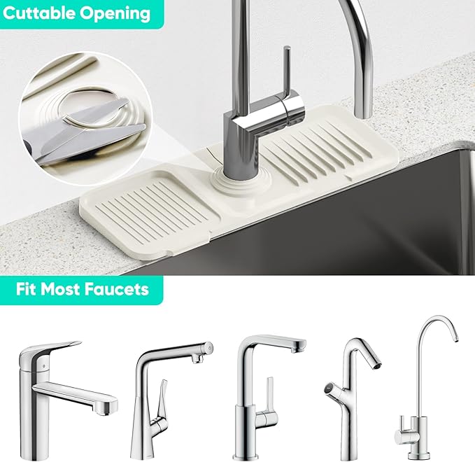 14.6 inch Faucet Mat for Kitchen Sink Faucet Mat Kitchen Sink Splash Guard