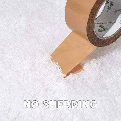 AAFKK 4x6 Area Rug for Bedroom, White Rugs for Living Room Nursery Kids Room Dorm Home Decor Aesthetic, Fluffy Shaggy Rug with 4 Anti-Slip Carpet Tapes