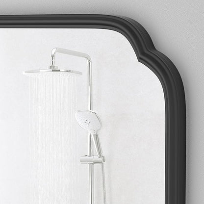 36 x 48 Inch Black Bathroom Vanity Mirror for Wall with Non-Rusting Metal Frame Large Rounded Rectangle Mirror for Over Sink (Horizontal/Vertical)