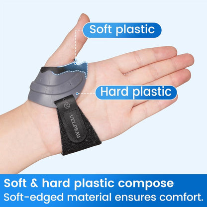 Velpeau CMC Thumb Brace for Osteoarthritis - with Shape-memory Restriction Splint, CMC Joint Stabilizer, Basal Thumb Arthritis Pain Relief and Support for Women and Men (Black, Right Hand, Medium)